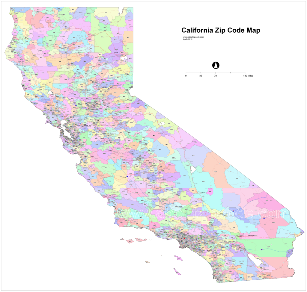 California Zip Code Maps Maps Fact